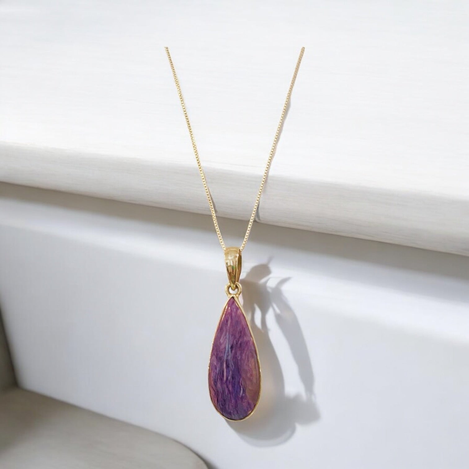 Stunning Charoite Pendant Necklace