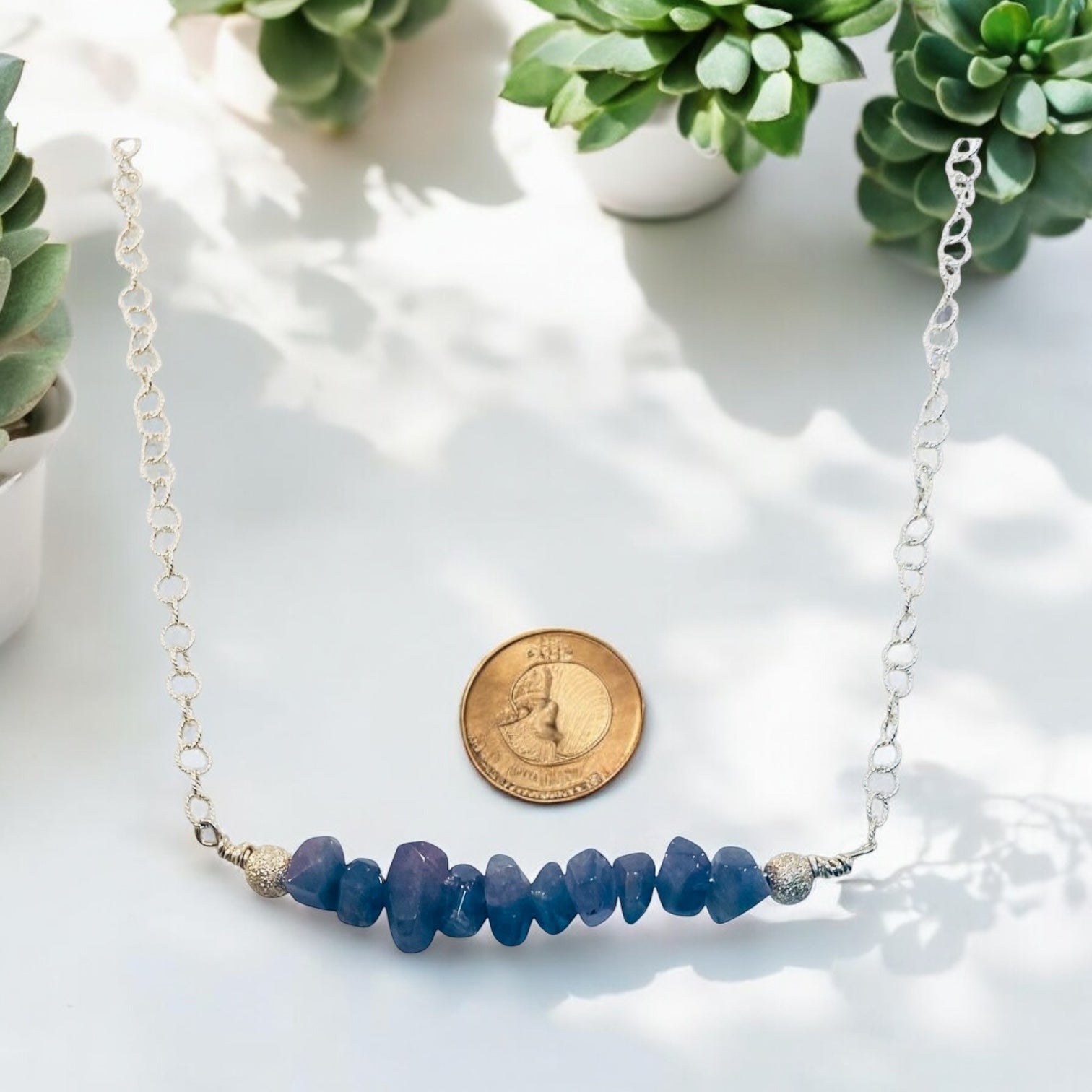 Rare Tanzanite Elegance: Sterling Silver Limited Edition Necklace