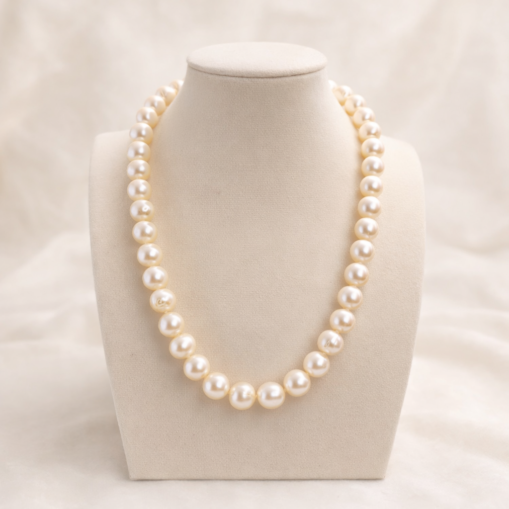 Cream Cultured Freshwater Pearl Necklace (10 - 11 mm)