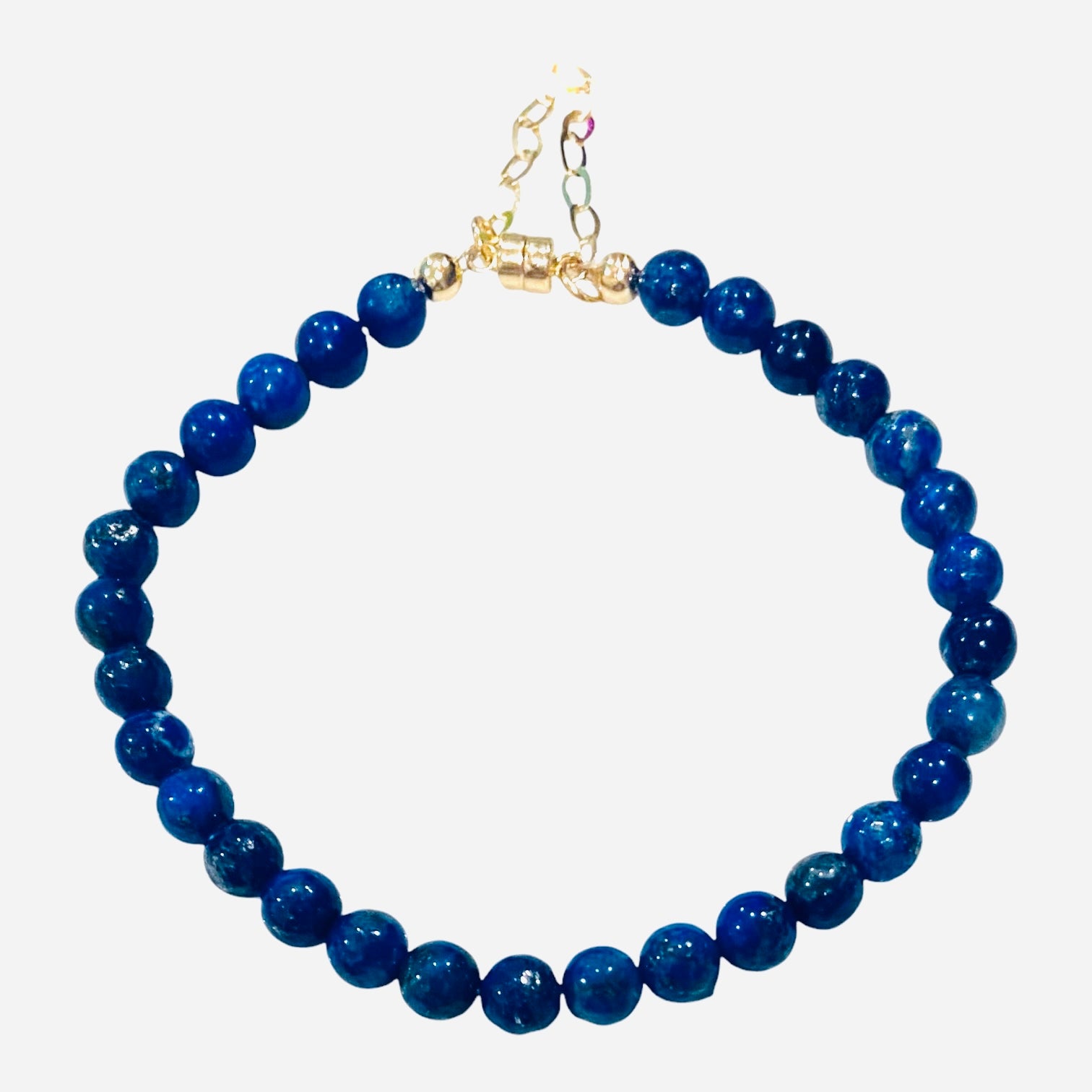 14K Gold Lapis Line Bracelet