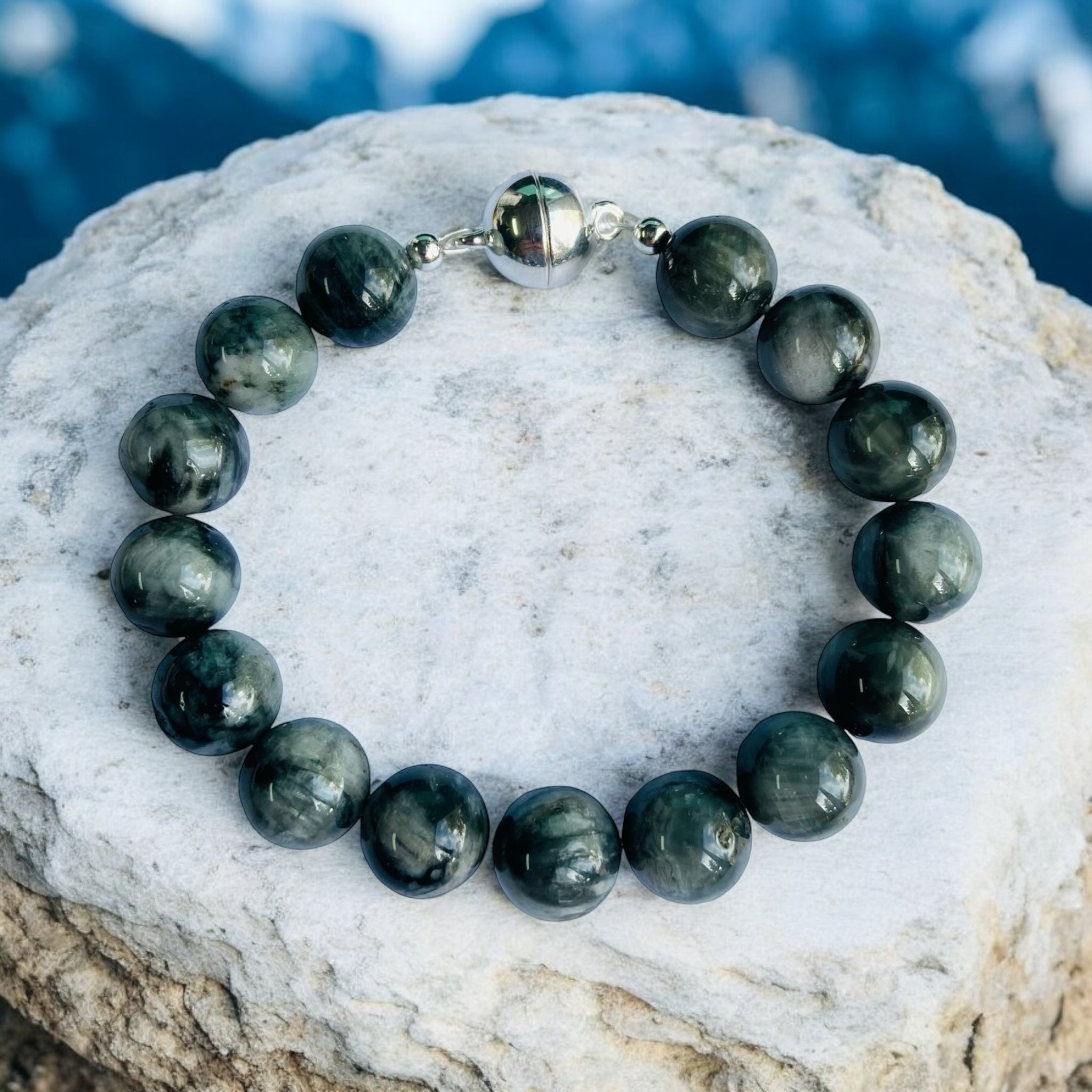Feel Empowered: Men's Eagle Eye Gemstone Bracelet
