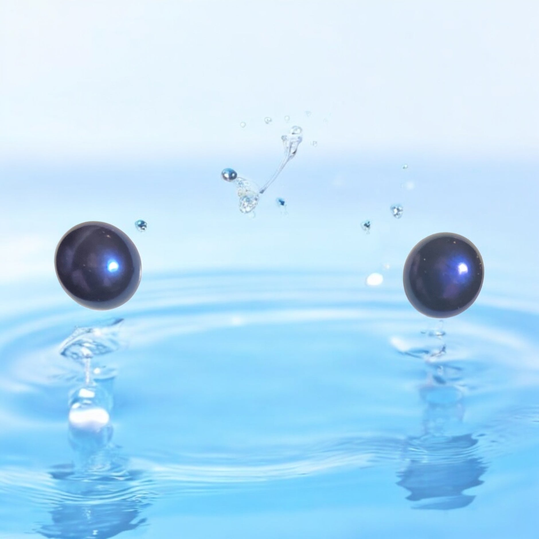 Midnight Luxe: 9mm Black Freshwater Pearl Stud Earrings in Sterling Silver