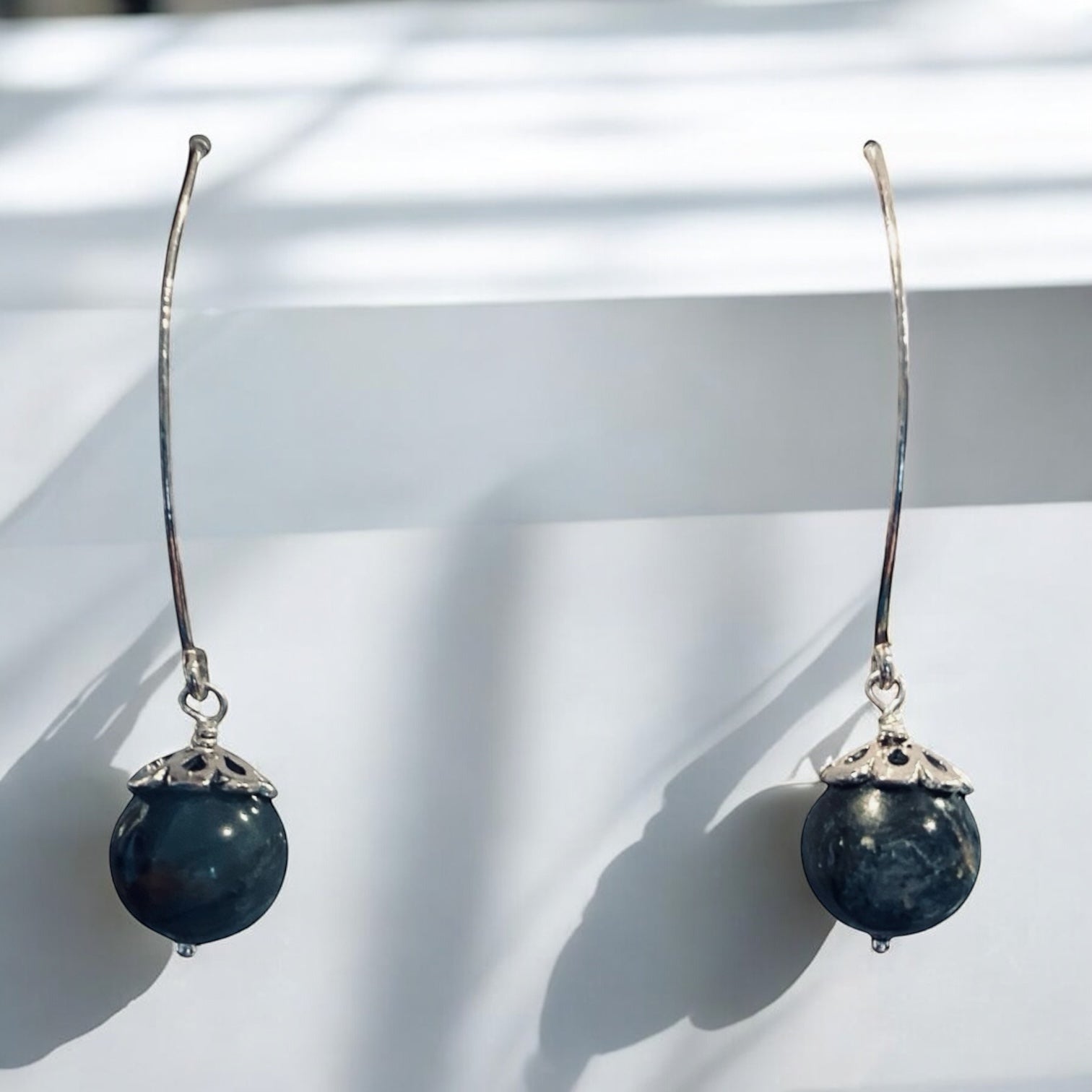 Simply Elegant Blue Kyanite Earrings, Sterling Silver