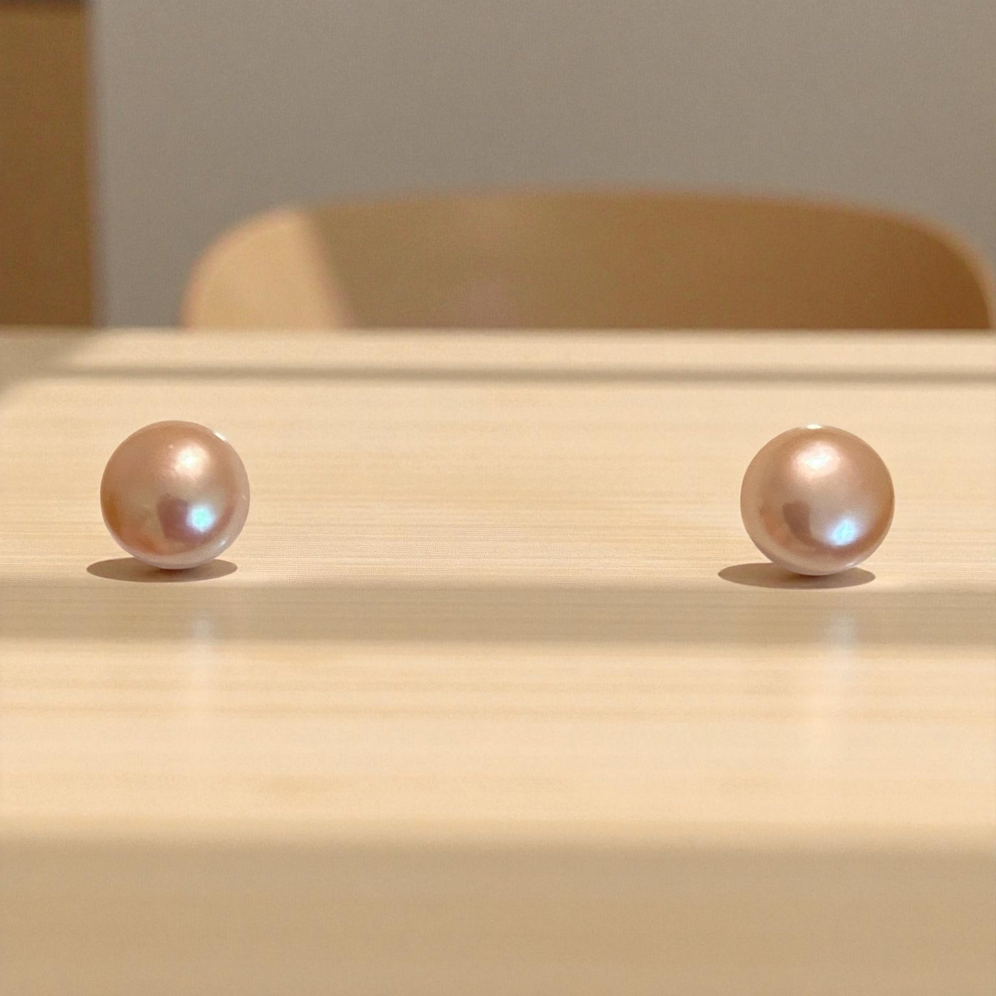 10 mm Lavender Cultured Freshwater Pearl Stud Earrings in Sterling Silver