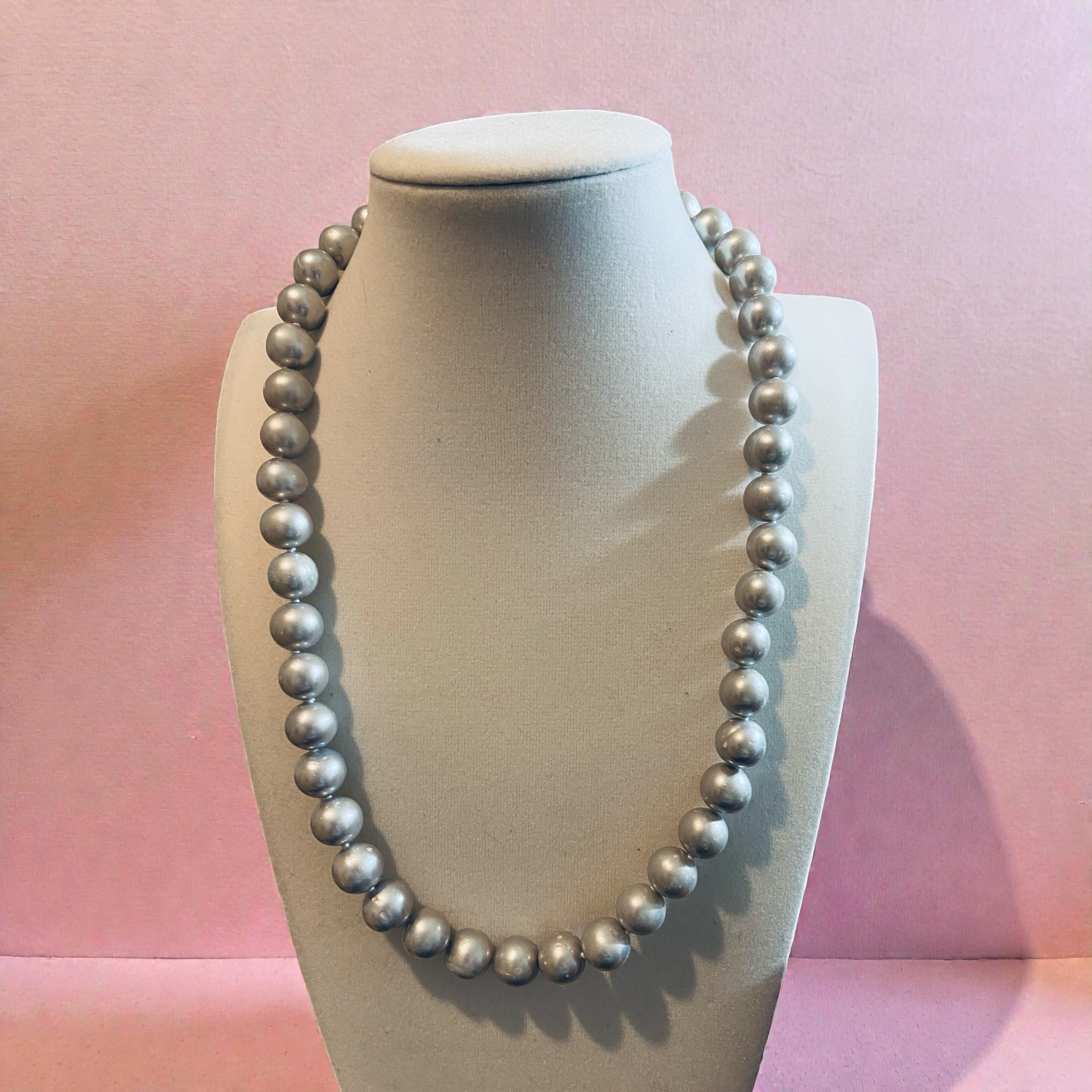 Platinum Cultured Freshwater Pearl Necklace (12 mm)