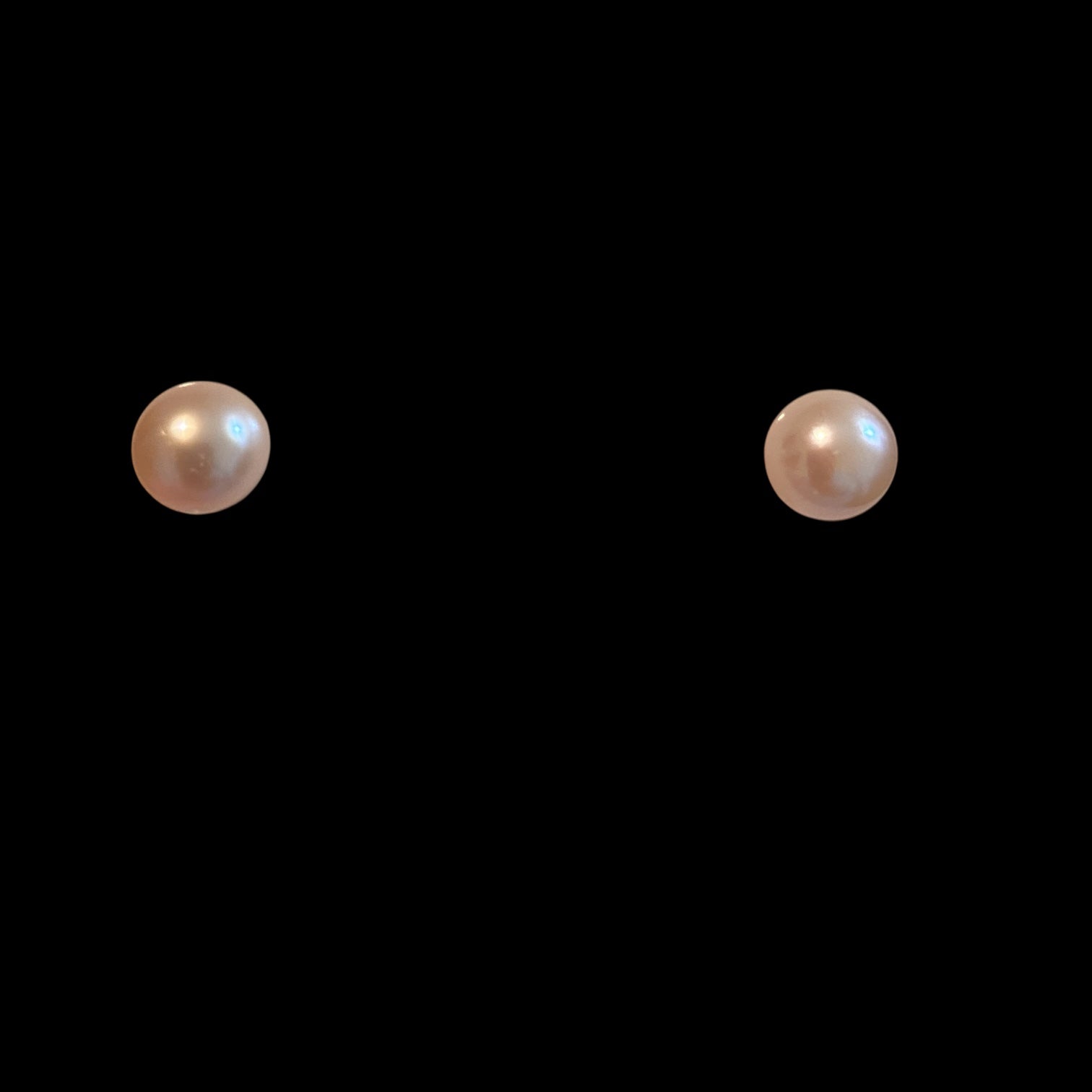 Lavender Freshwater Pearl Studs — 8.5 mm