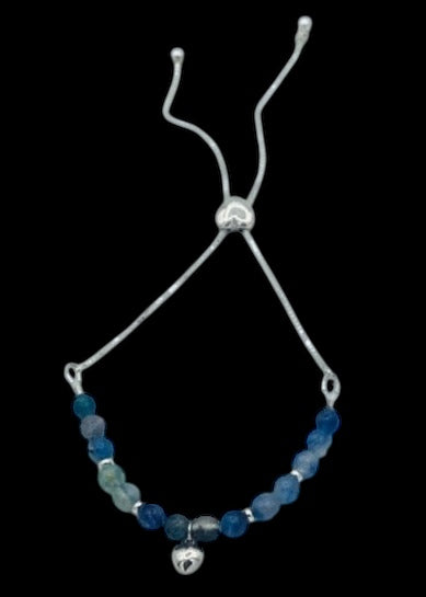Serene Energy: Sterling Silver Kyanite Adjustable Bracelet