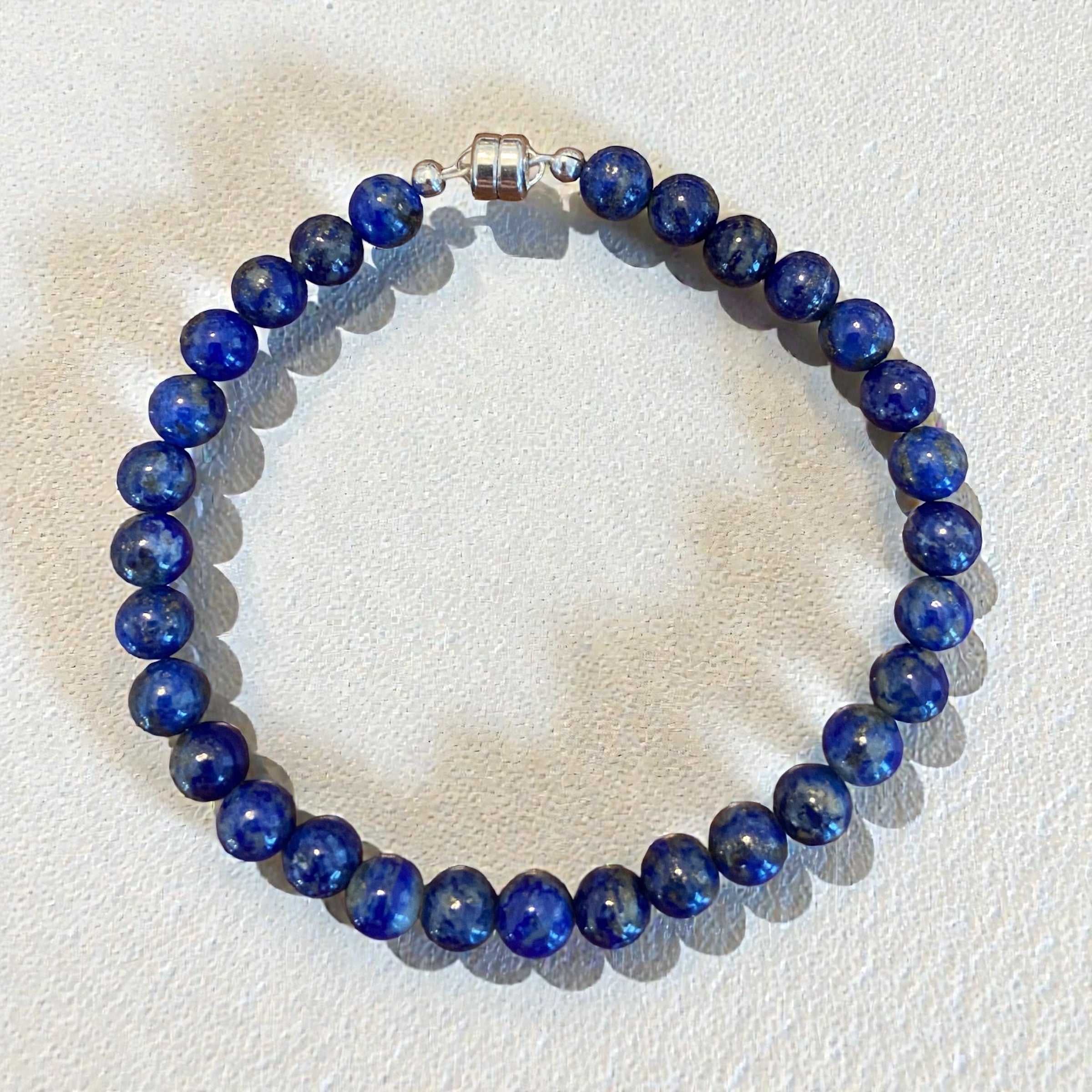Sterling Silver or 14K Gold-filled Lapis Lazuli Line Bracelet