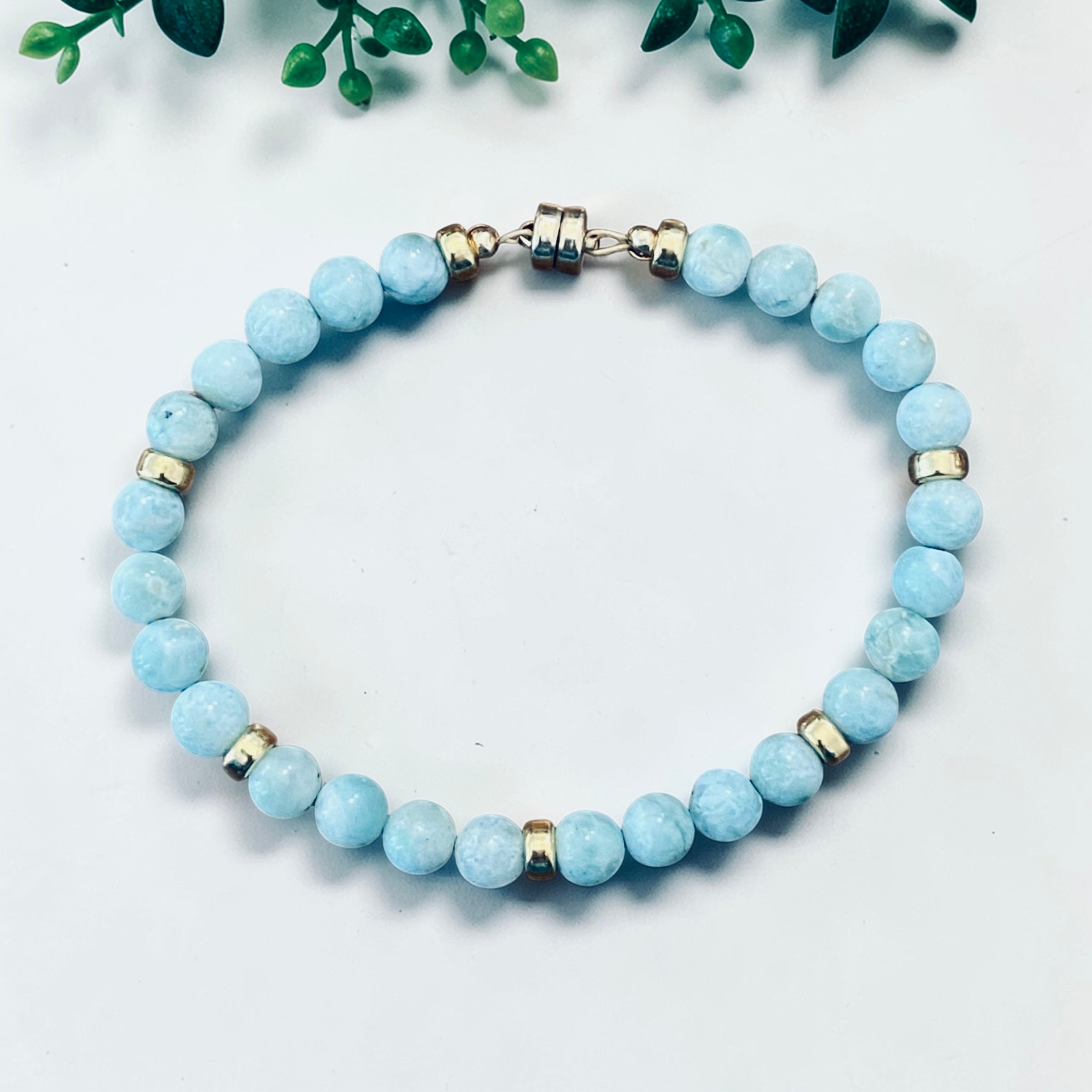 Larimar Limited Edition Line Bracelet - Sterling Silver or 14k Gold-filled