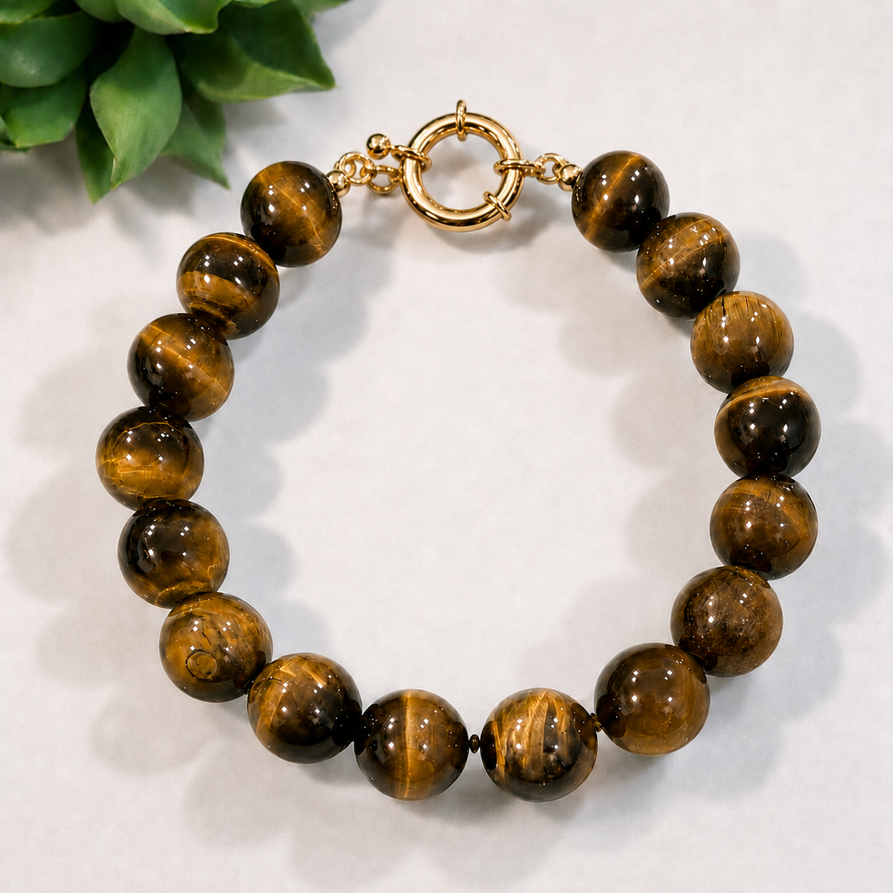 Men's Tiger's Eye Bracelet | 12mm AAA-Quality | Handcrafted
