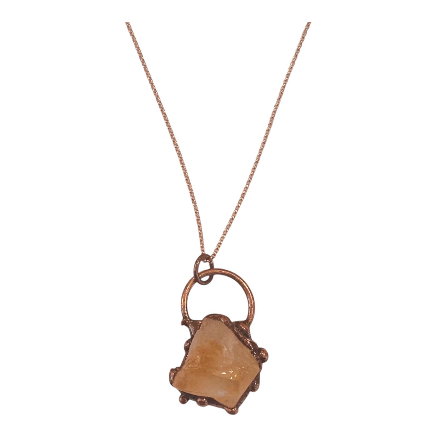citrine copper pendant rgf chain