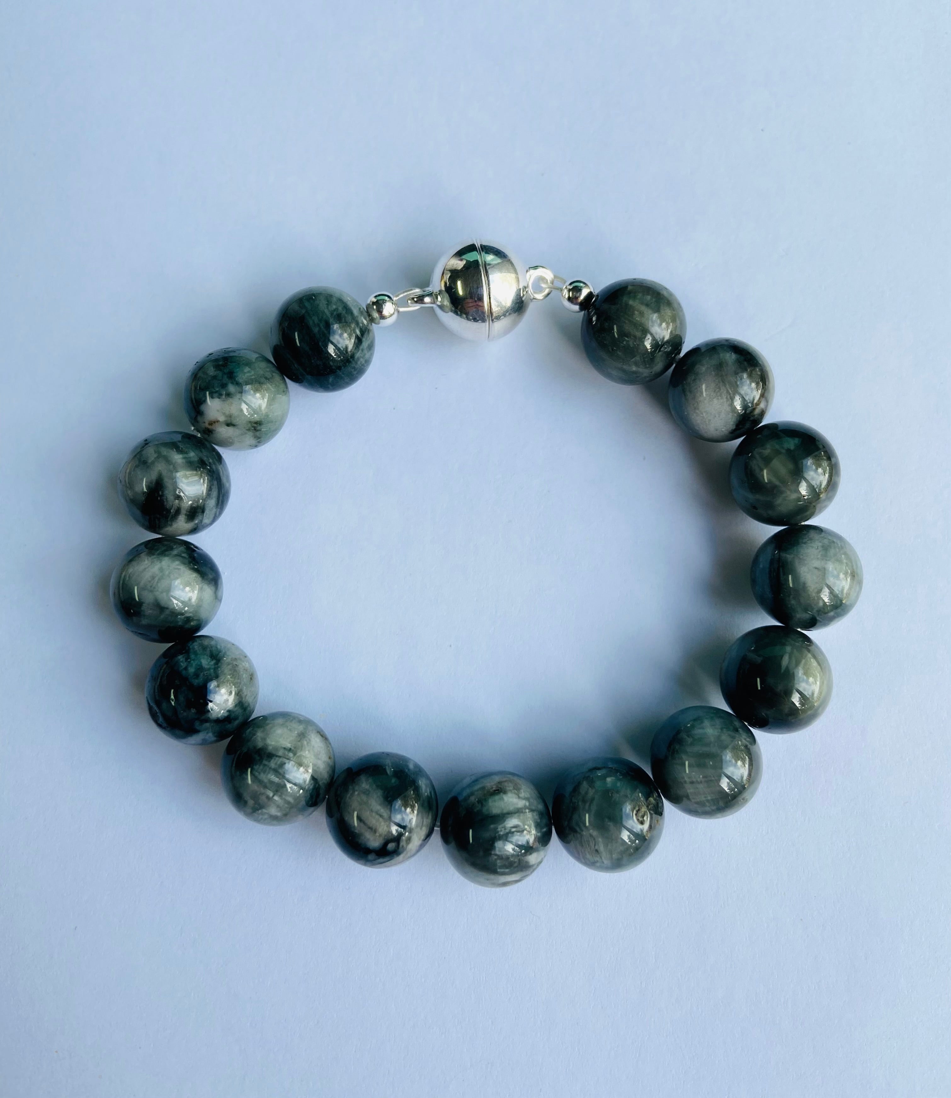 eagle eye bracelet with magnetic clasp in sterling silver