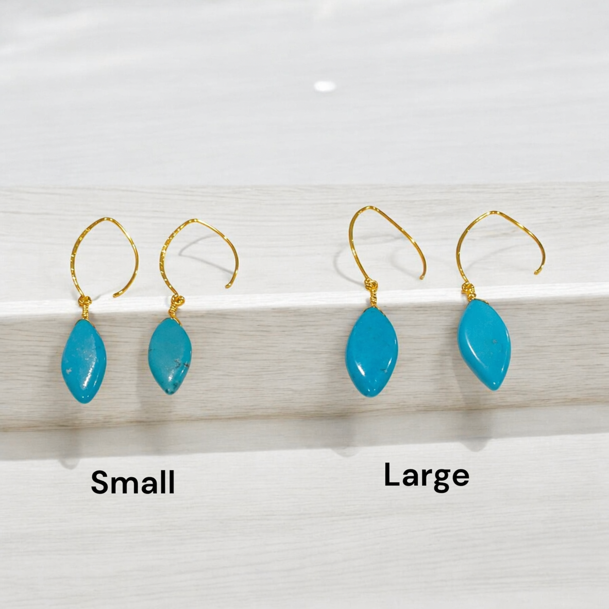 14K Gold-filled Marquise Turquoise Earring Drops