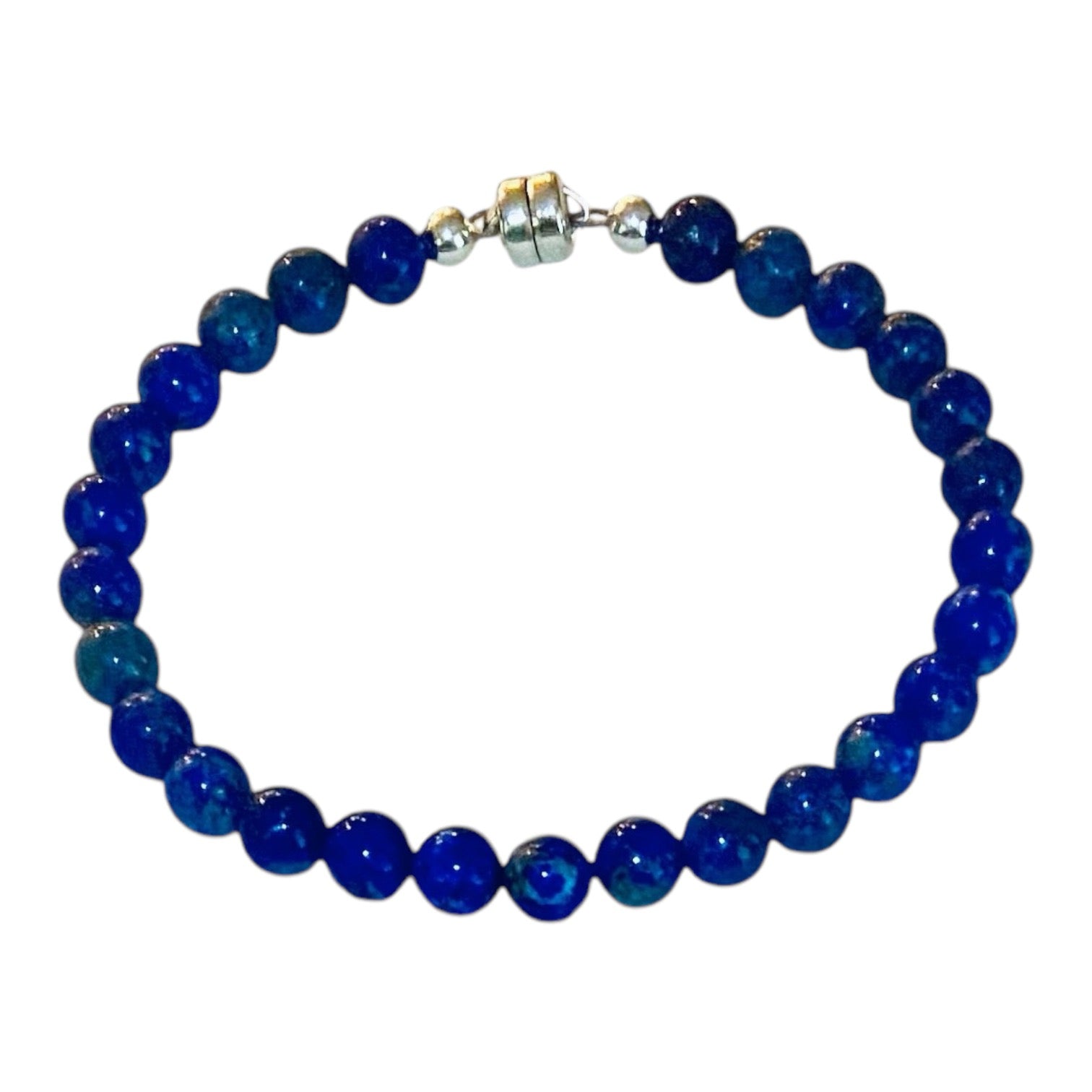 lapis lazuli line bracelet in sterling silver