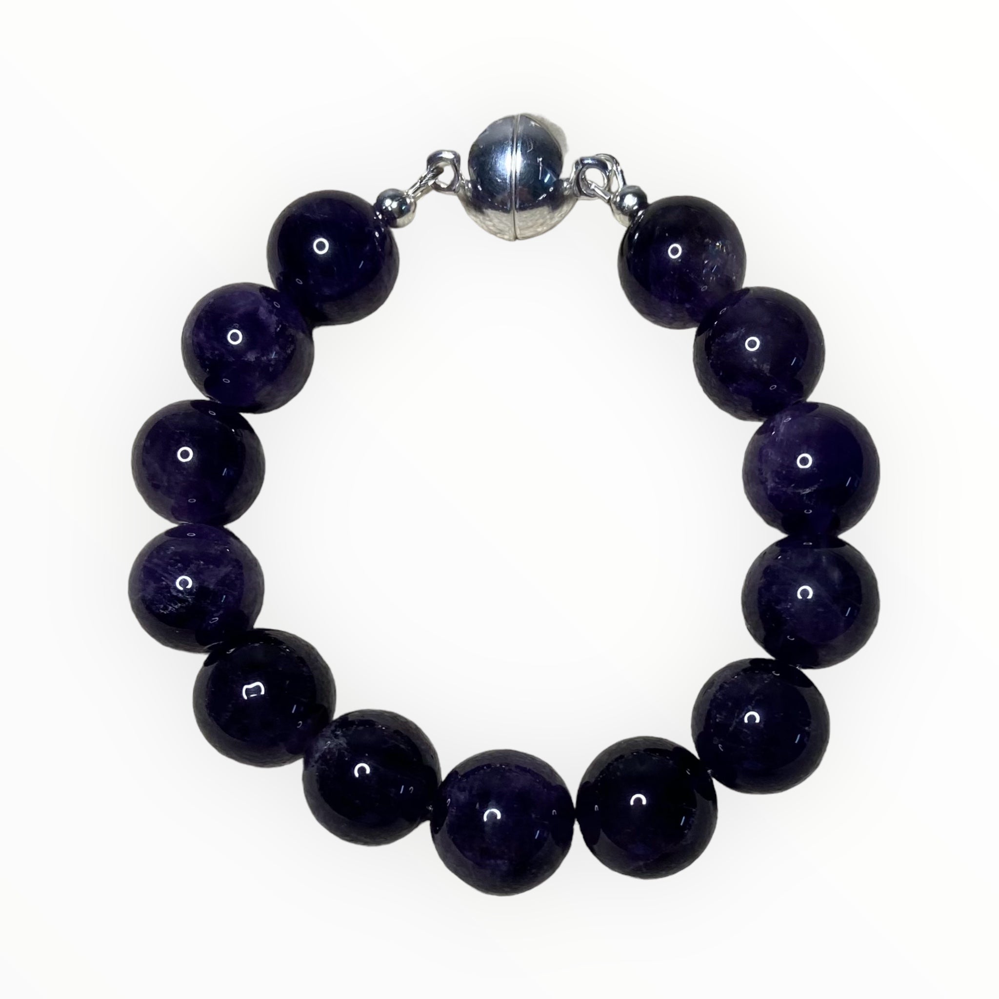 men's amethyst magnetic bracelet