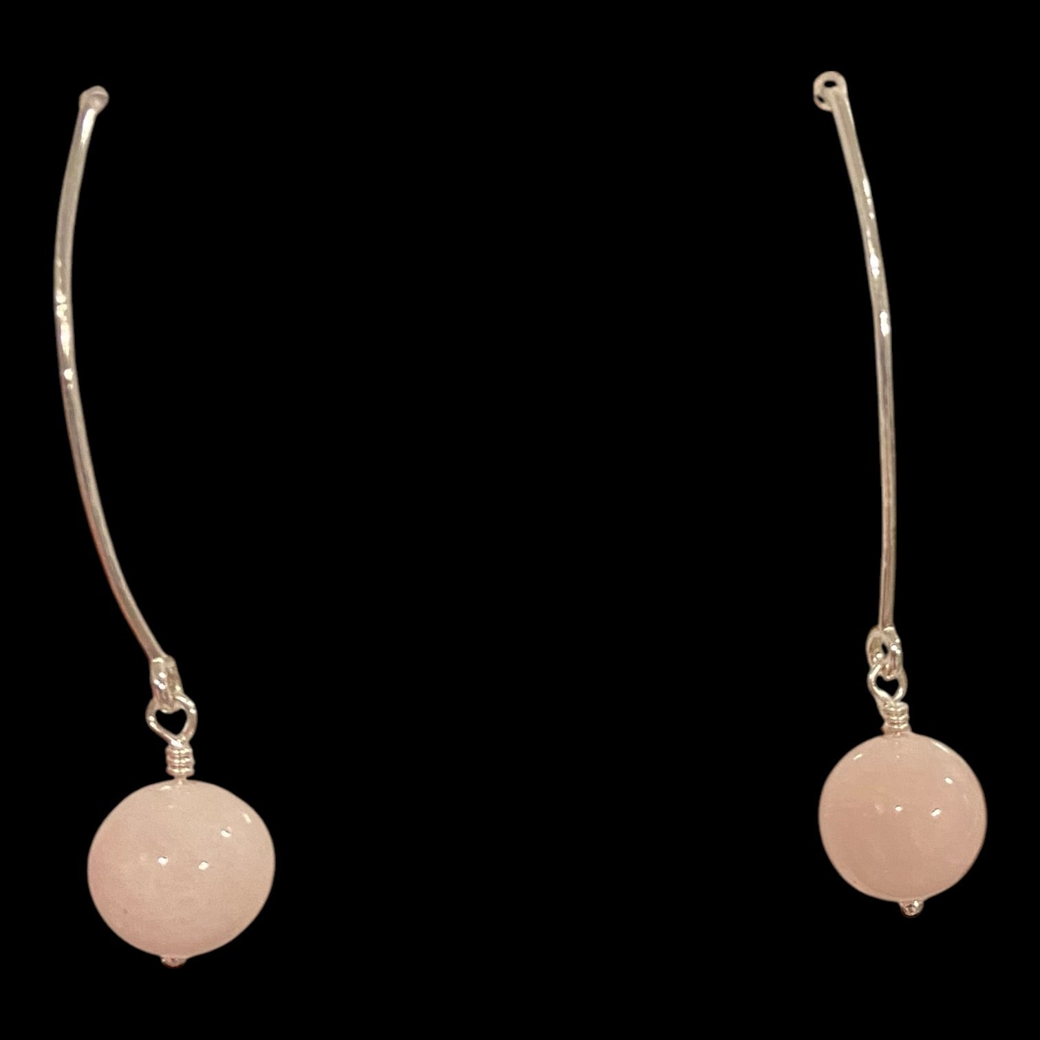 morganite sterling silver earrings