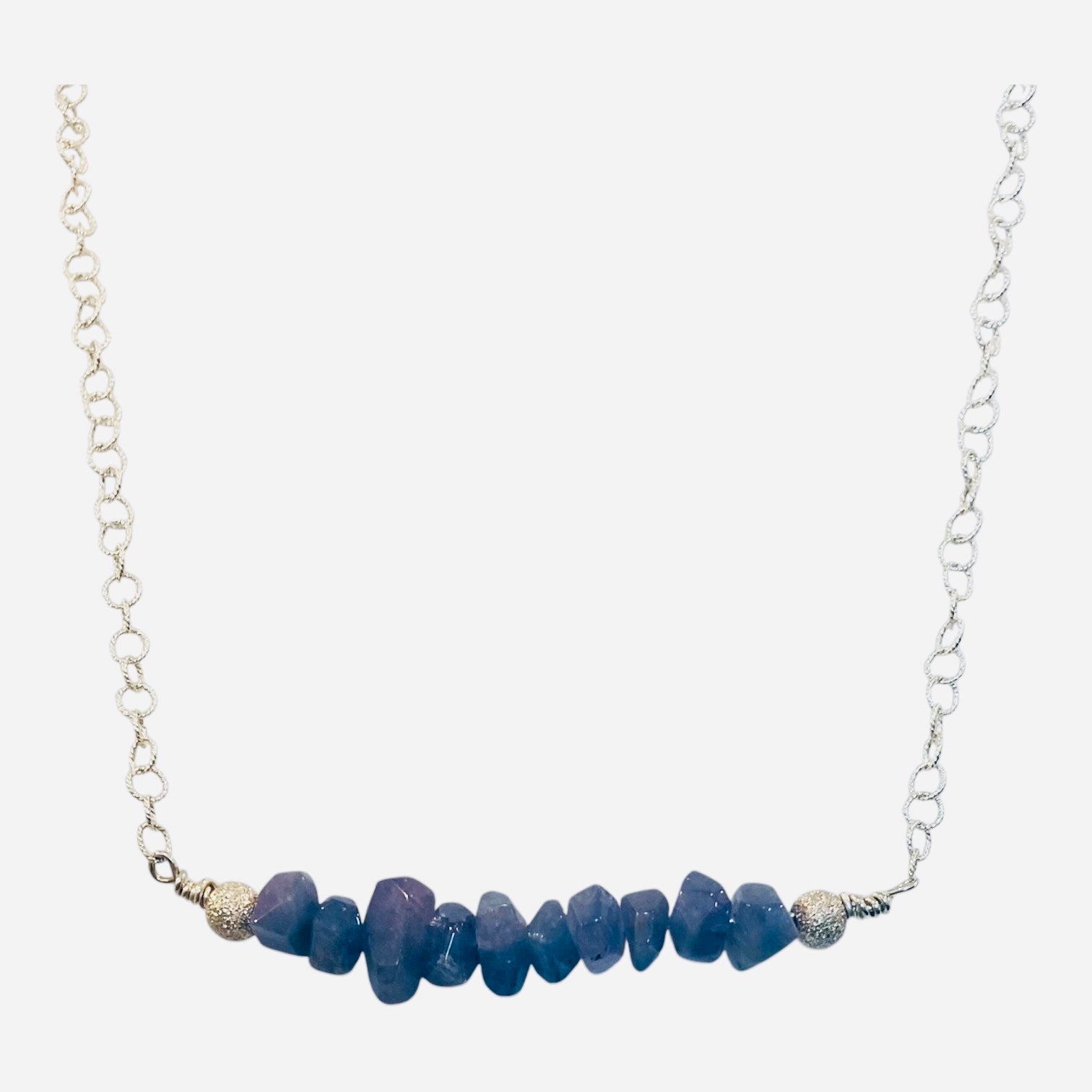 rare tanzanite sterling silver necklace