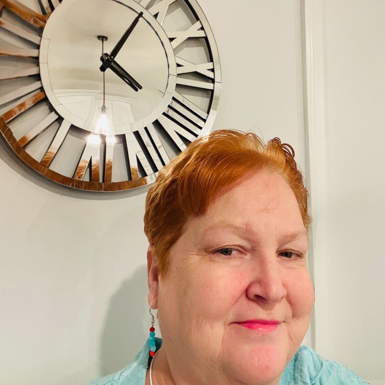 Tropical Radiance: Amazonite & Red Coral Gemstone Drop Earrings