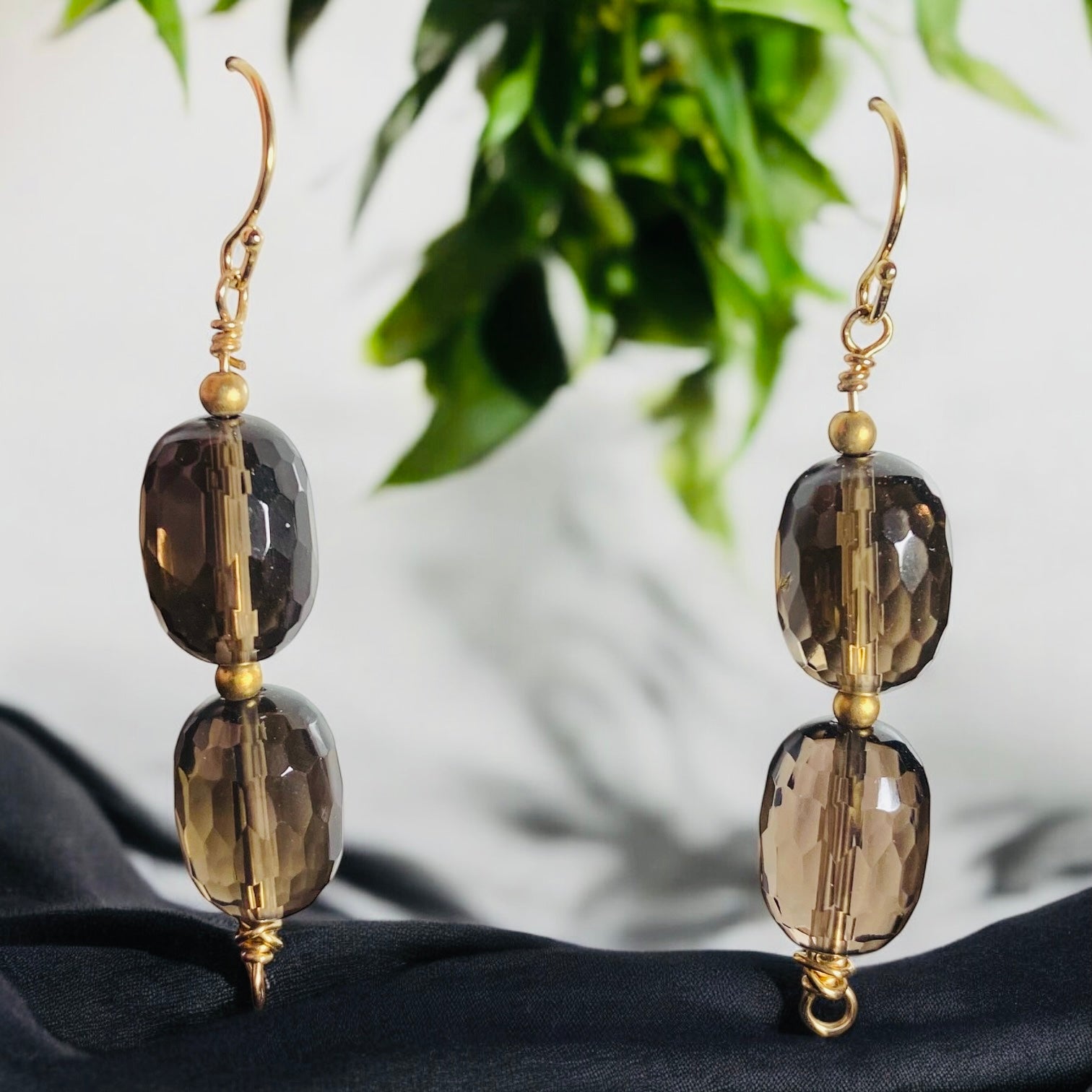Smokey Quart Gold-filled Earrings