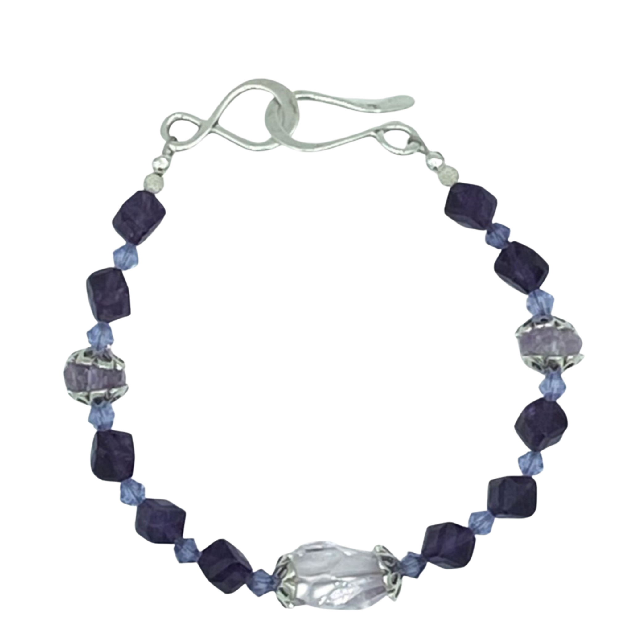 Sexy & Sweet: Sterling Silver Amethyst & Lavender Amethyst Bracelet