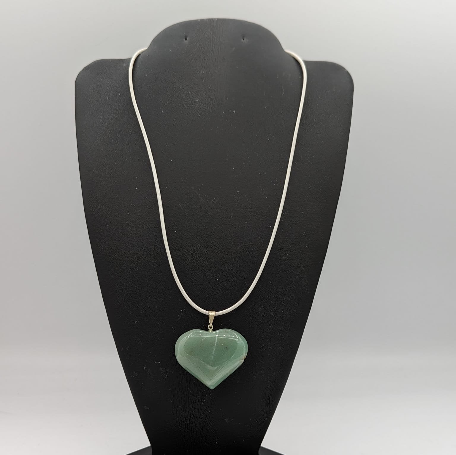 green aventurine leather necklace