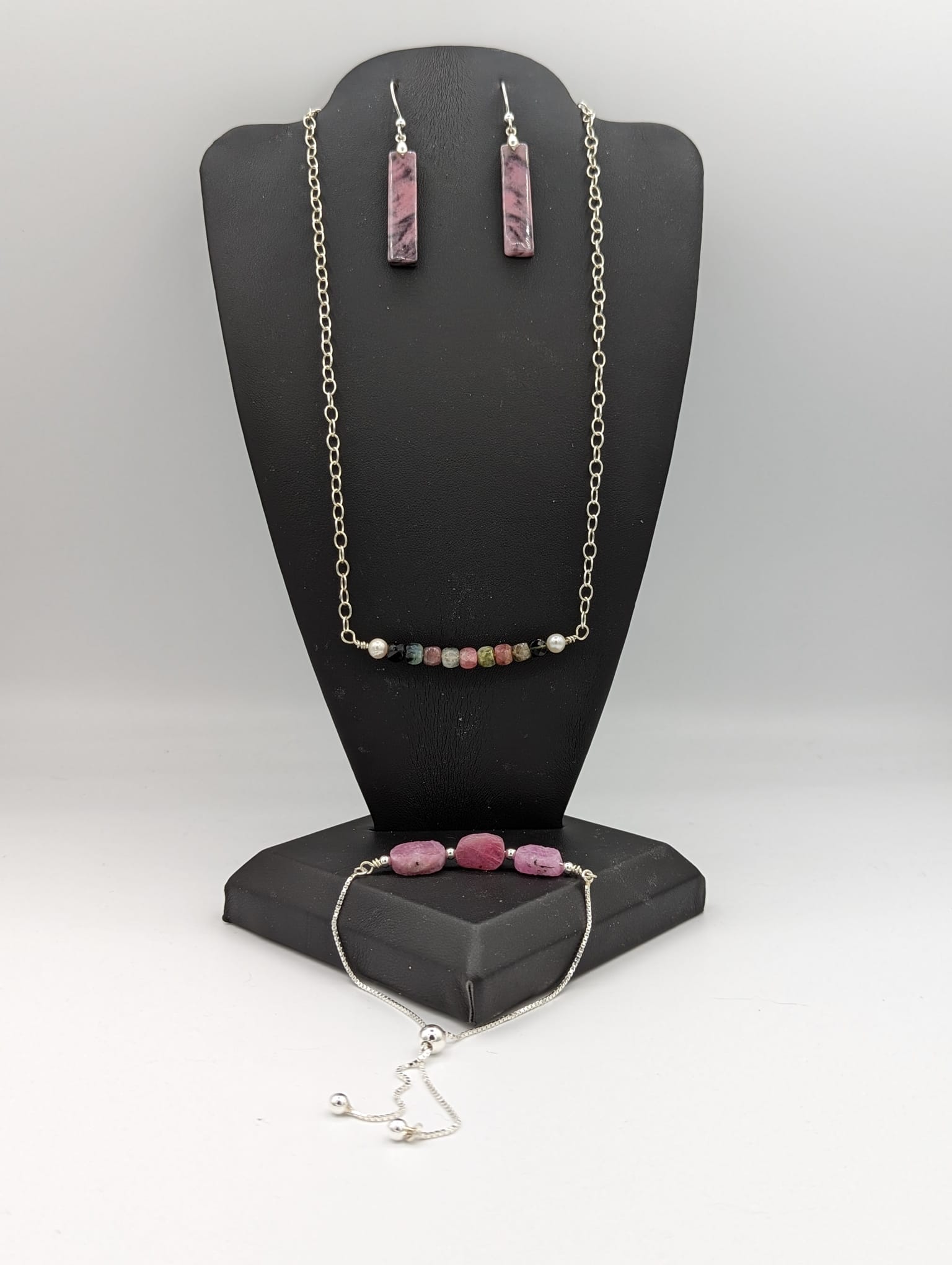 Radiant Passion: Sterling Silver Natural Ruby Adjustable Bracelet