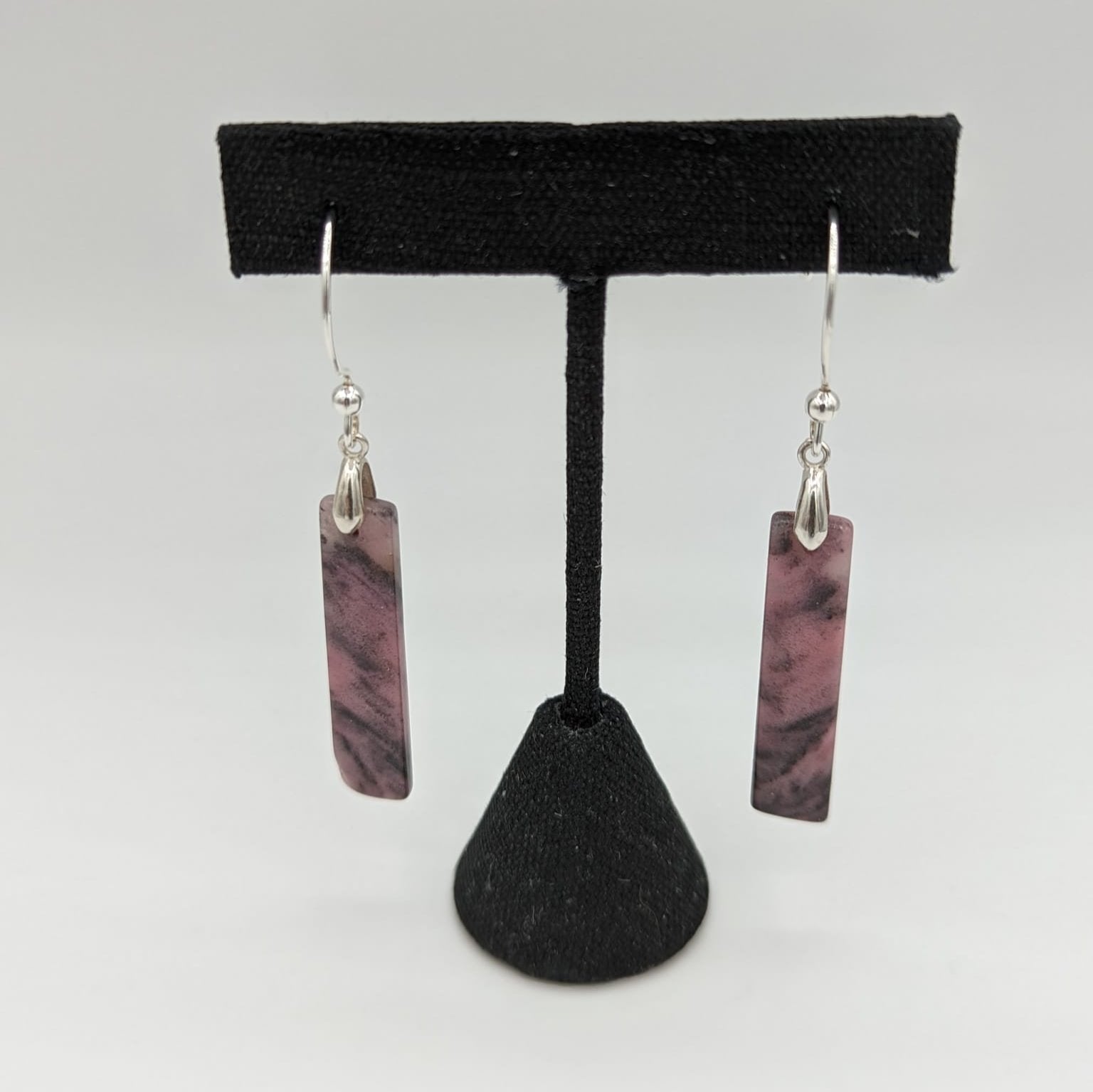 rhodonite drop earrings