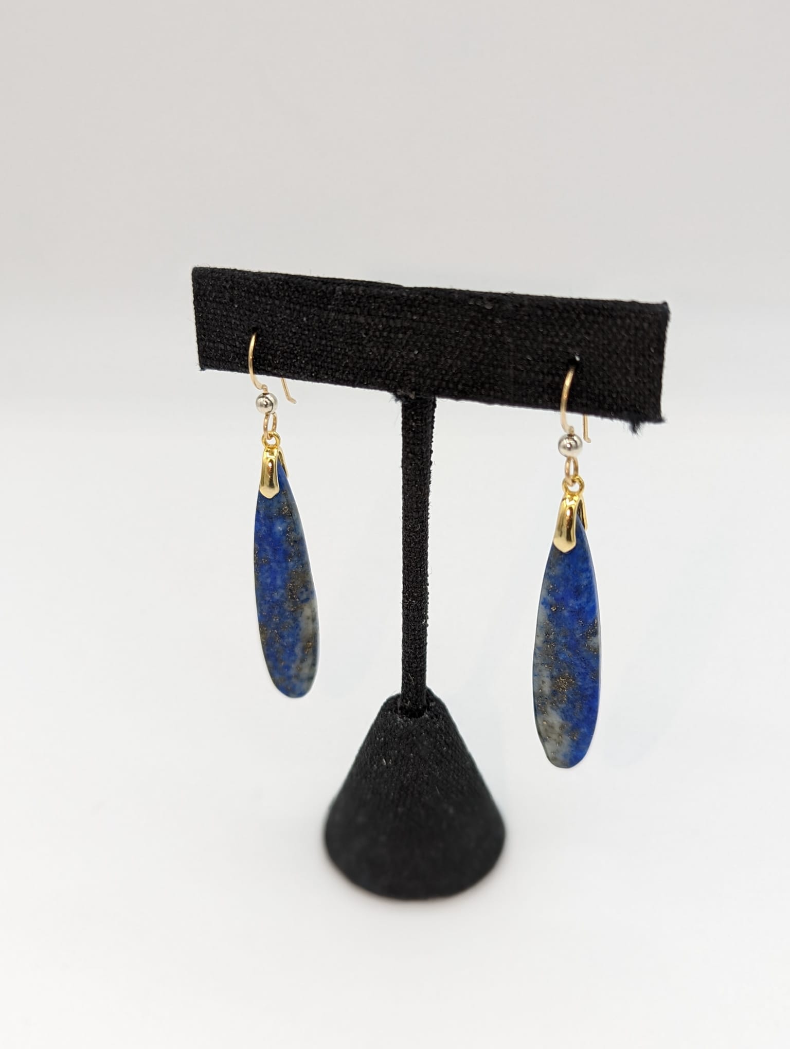 Lapis Lazuli Drop Earrings with a Gold-filled Ear Wire