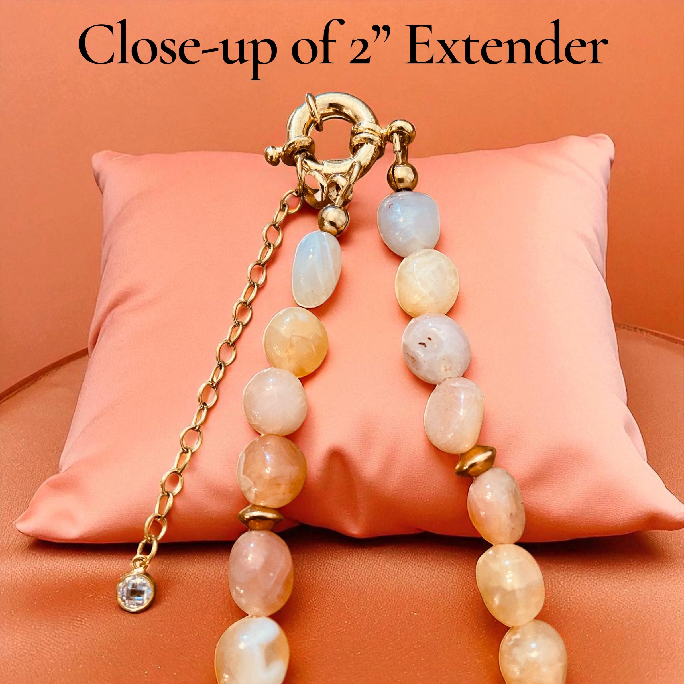 Timeless Elegance: Handcrafted 14K Gold-Filled Botswana Agate & Queen Conch Shell Necklace
