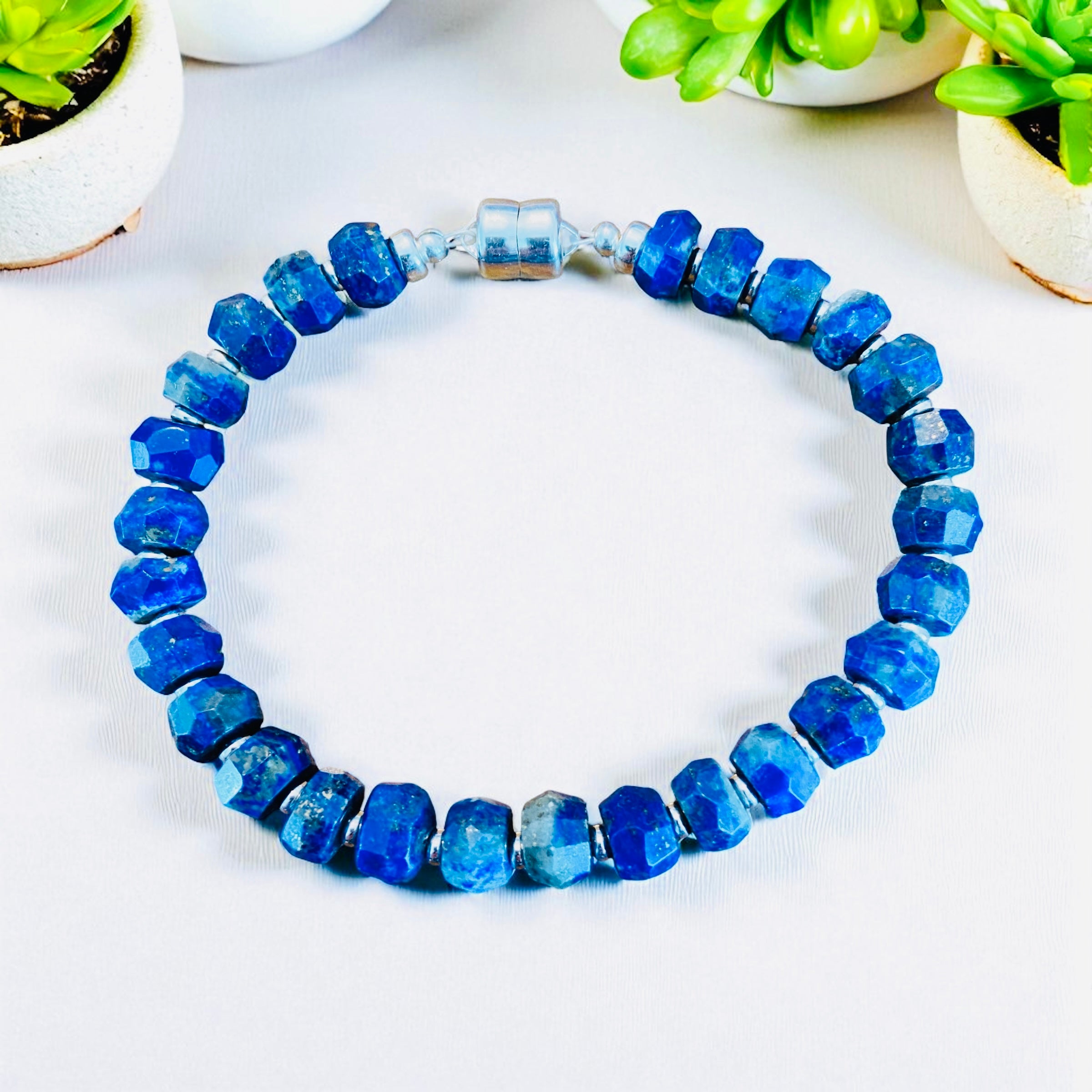Midnight Lapis Bracelet, 14K Gold-filled or Sterling Silver