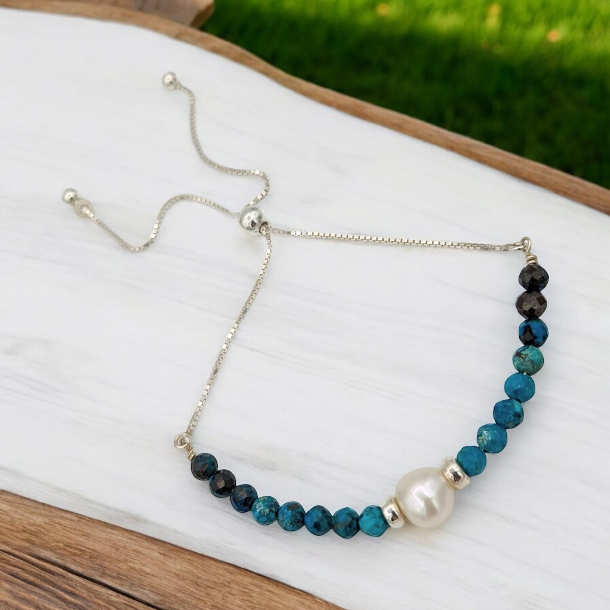 Minerals and Stones Précieuses. Bracelet Beads Chrysocolla+Malachite Minerals and Stones Précieuses. Bracelet Beads Chrysocolla+Malachite