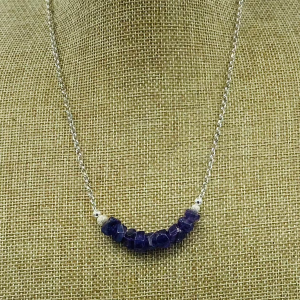 Amethyst Bar Necklace