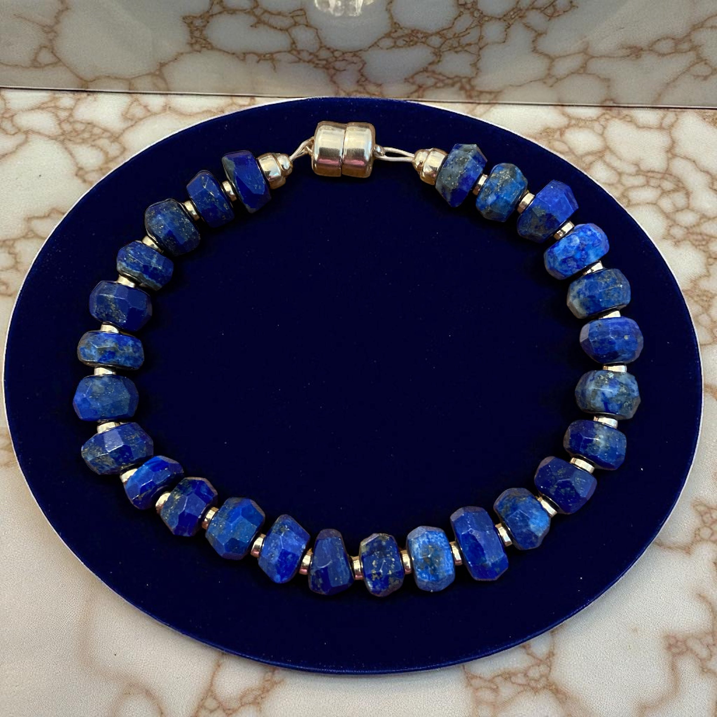 Midnight Lapis Bracelet, 14K Gold-filled or Sterling Silver