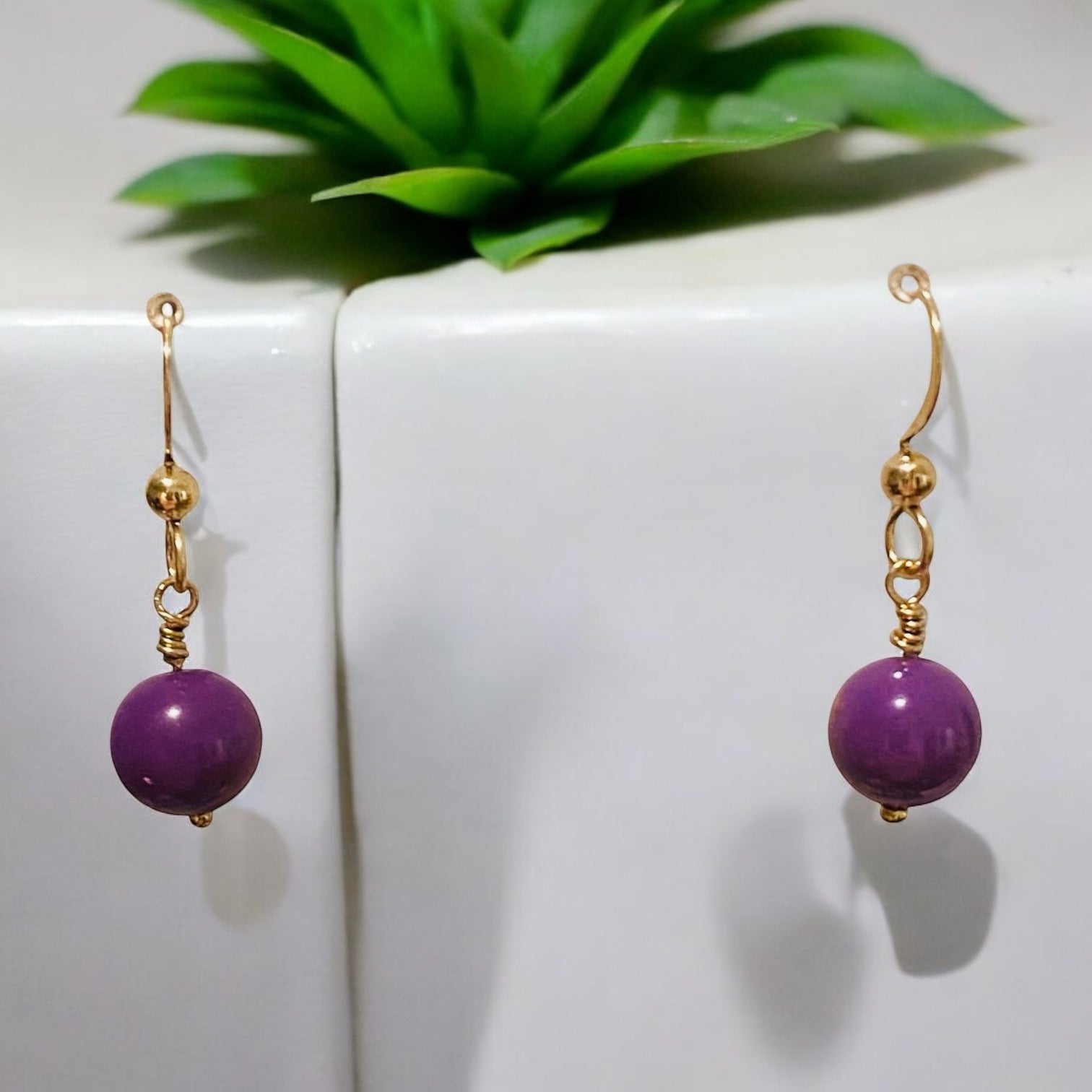 Phosphosiderite earrings gf