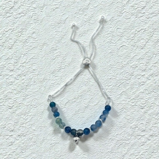 Serene Energy: Sterling Silver Kyanite Adjustable Bracelet