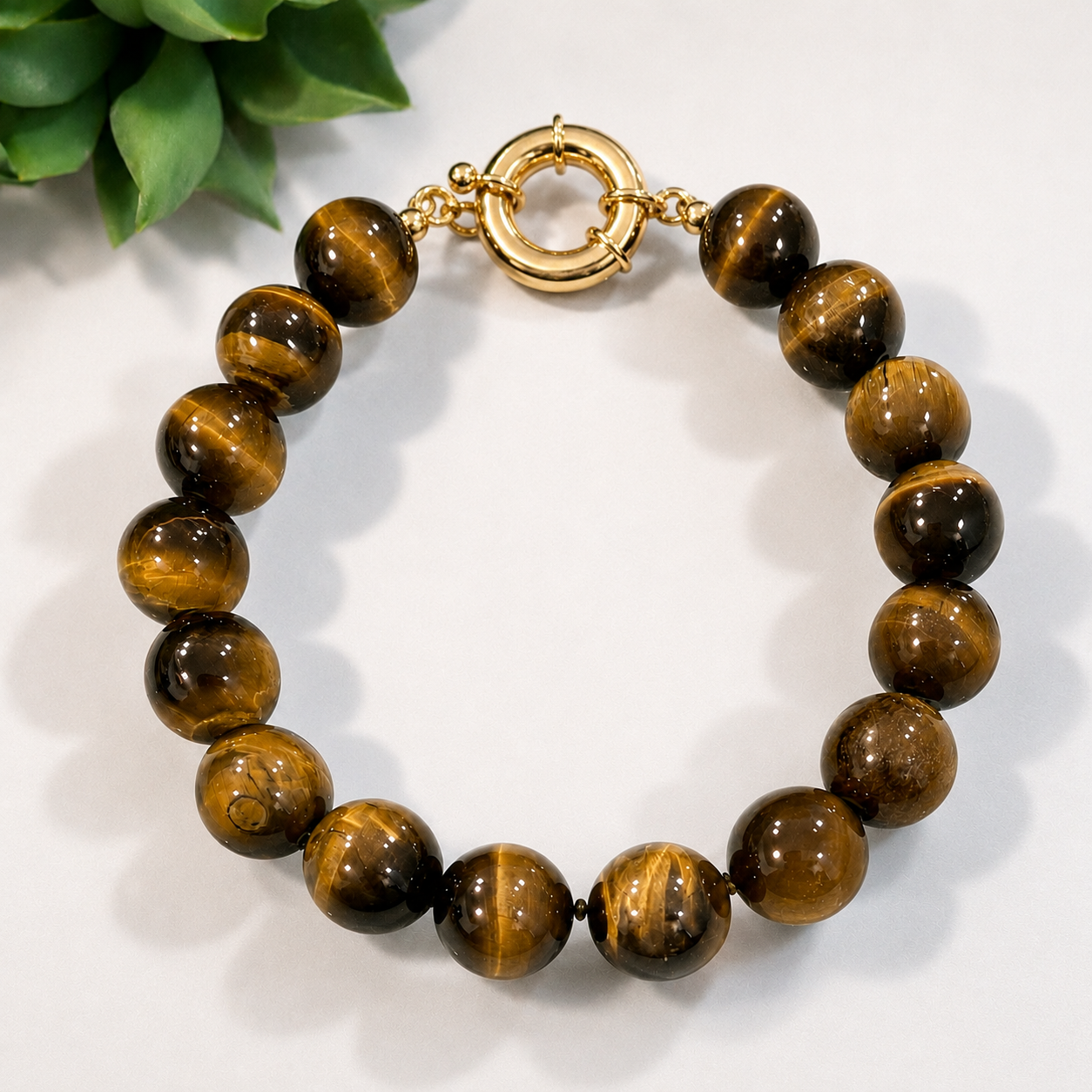 Men's Tiger's Eye Bracelet | 12mm AAA-Quality | Handcrafted