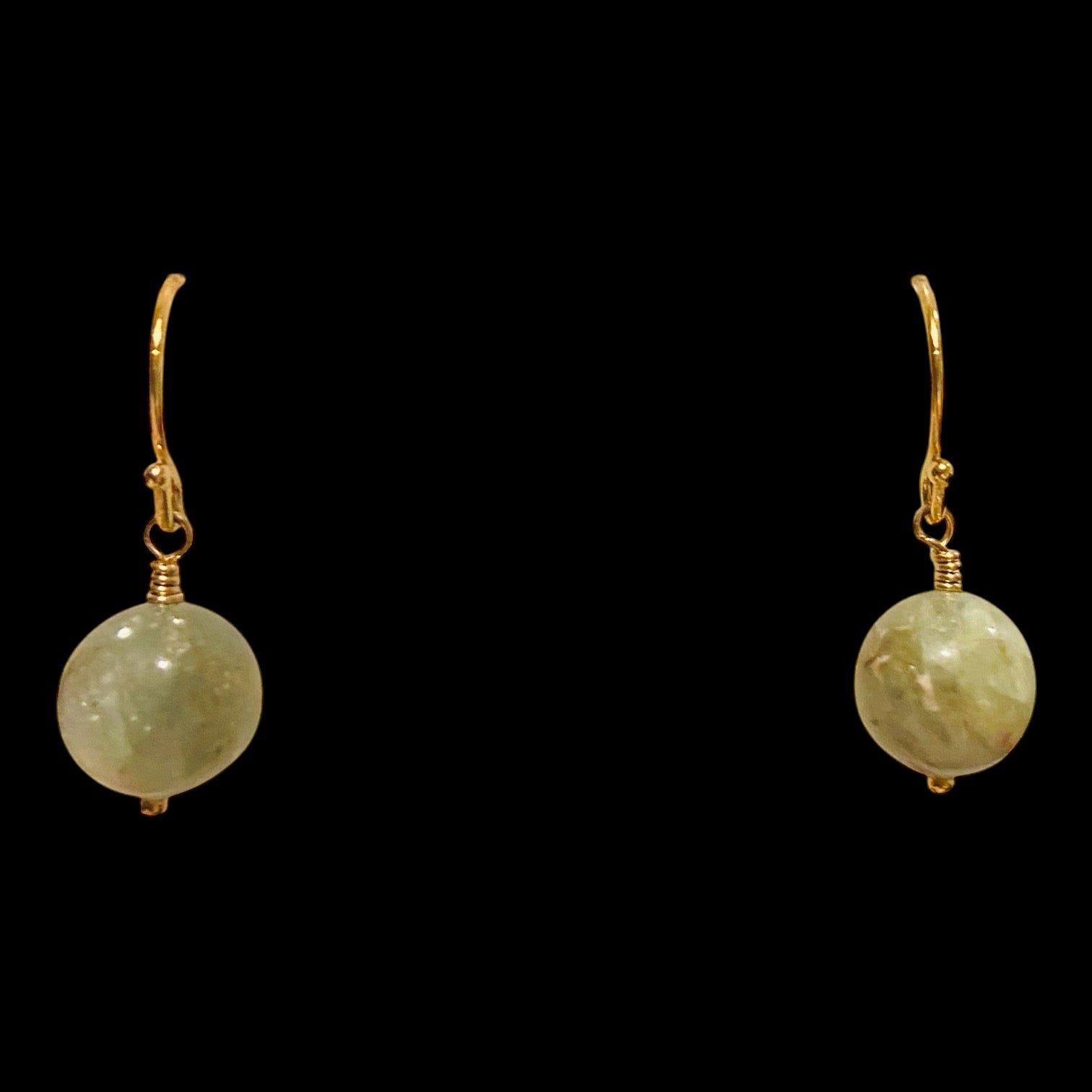 green kyanite earrings