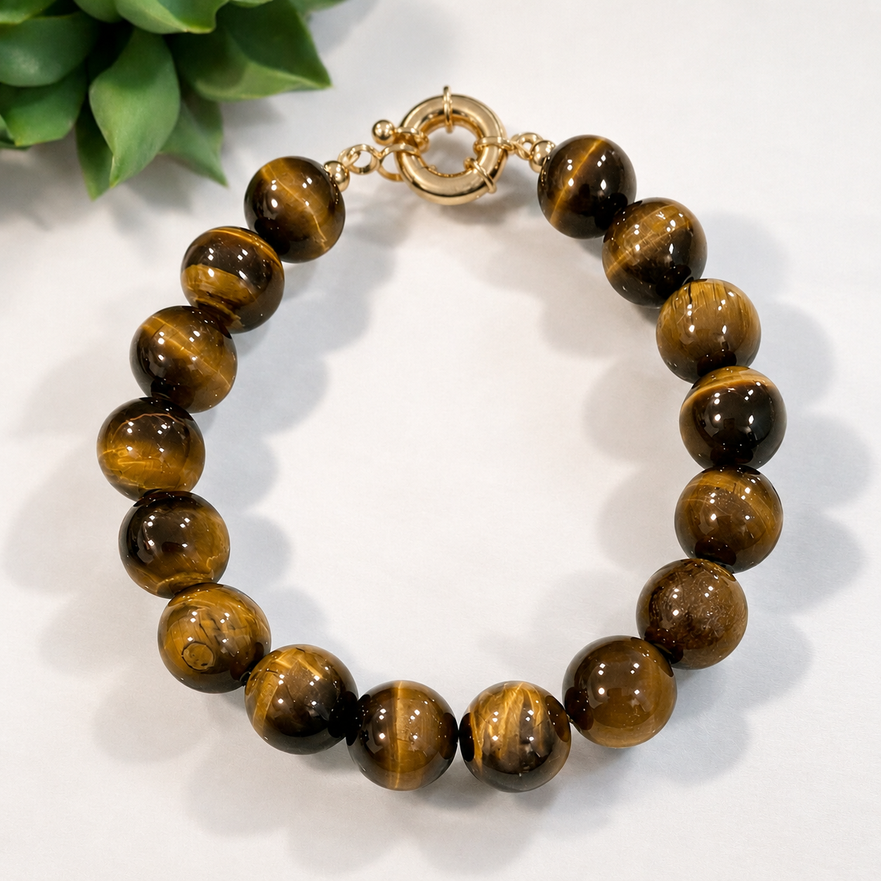 Men's Tiger's Eye Bracelet | 12mm AAA-Quality | Handcrafted