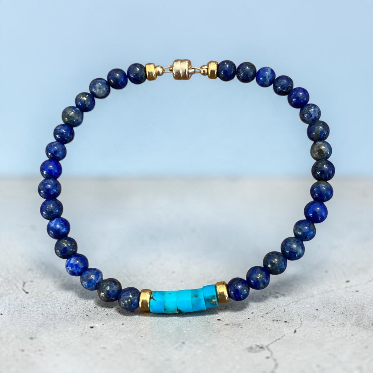 Lapis Lazuli &amp; Turquoise Bracelet | 14K Gold-Filled