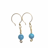 larimar gold-filled earrings
