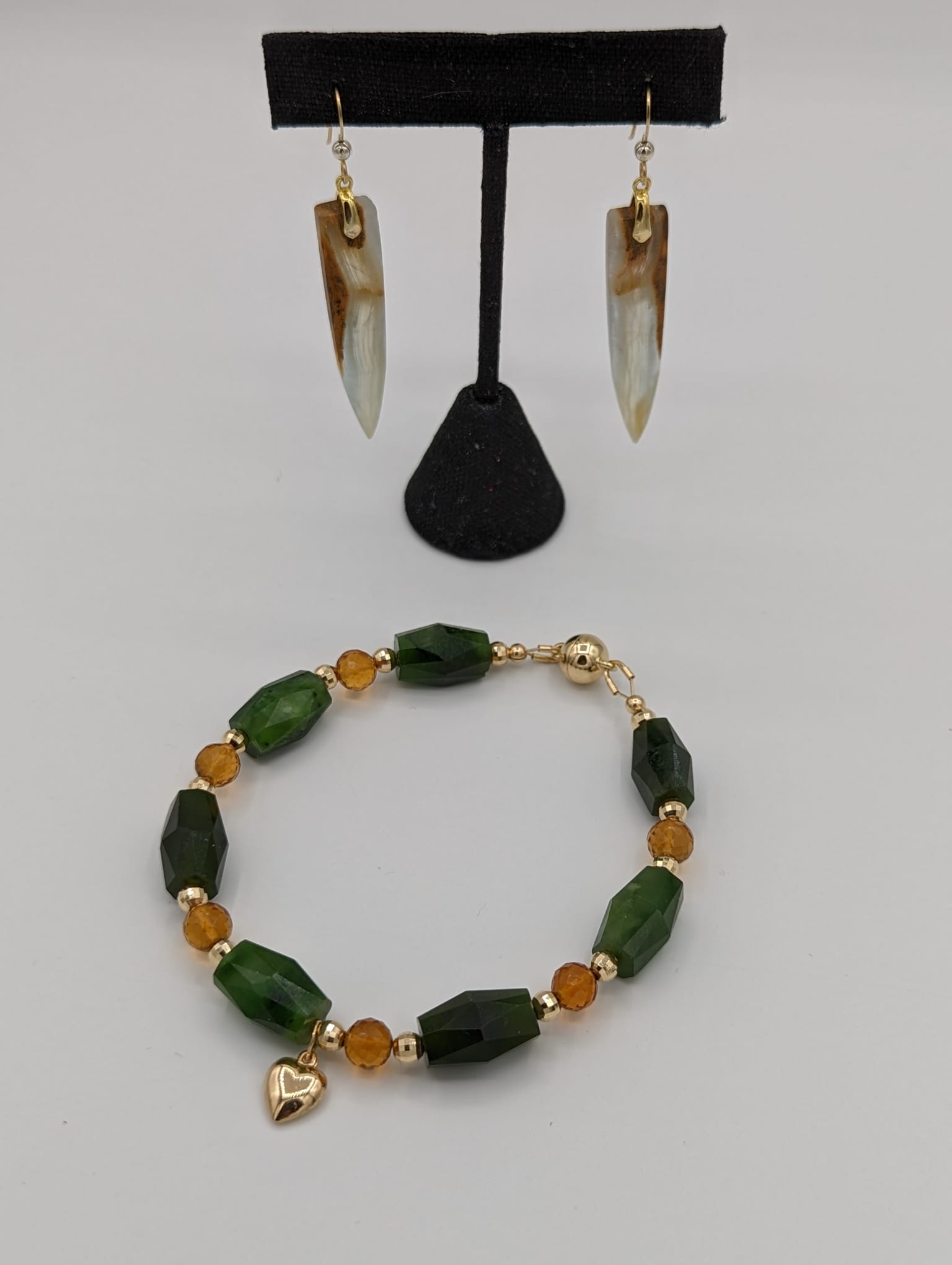 Elegant Green Jade Bracelet With Gold Plating Lucky Charm Link Jewelry From  Dong1229, $14.1 | DHgate.Com