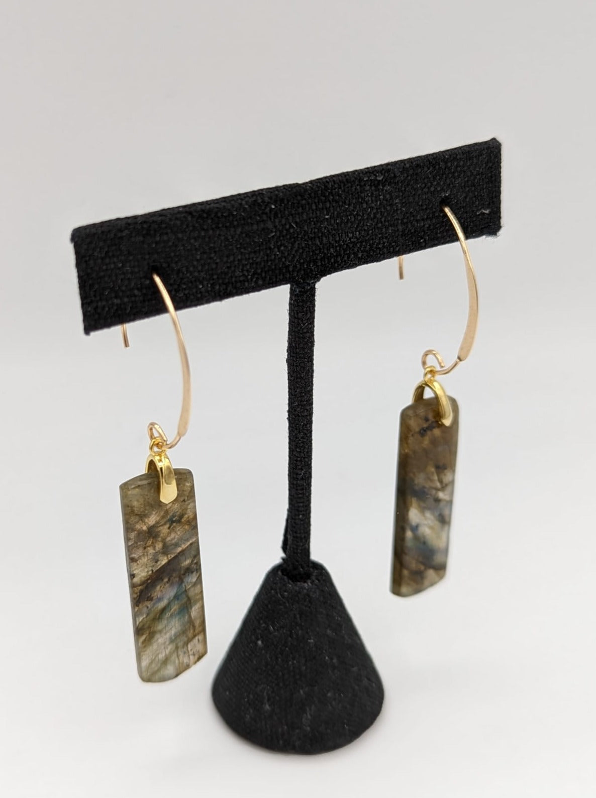 14K Gold-filled Handcrafted Laboradite Drop Earrings