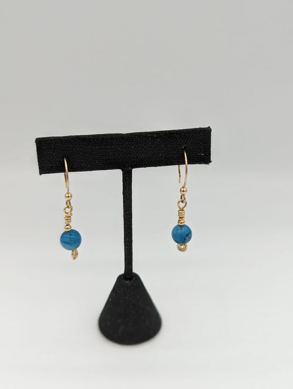 14K Gold-filled Handcrafted Larimar Earrings