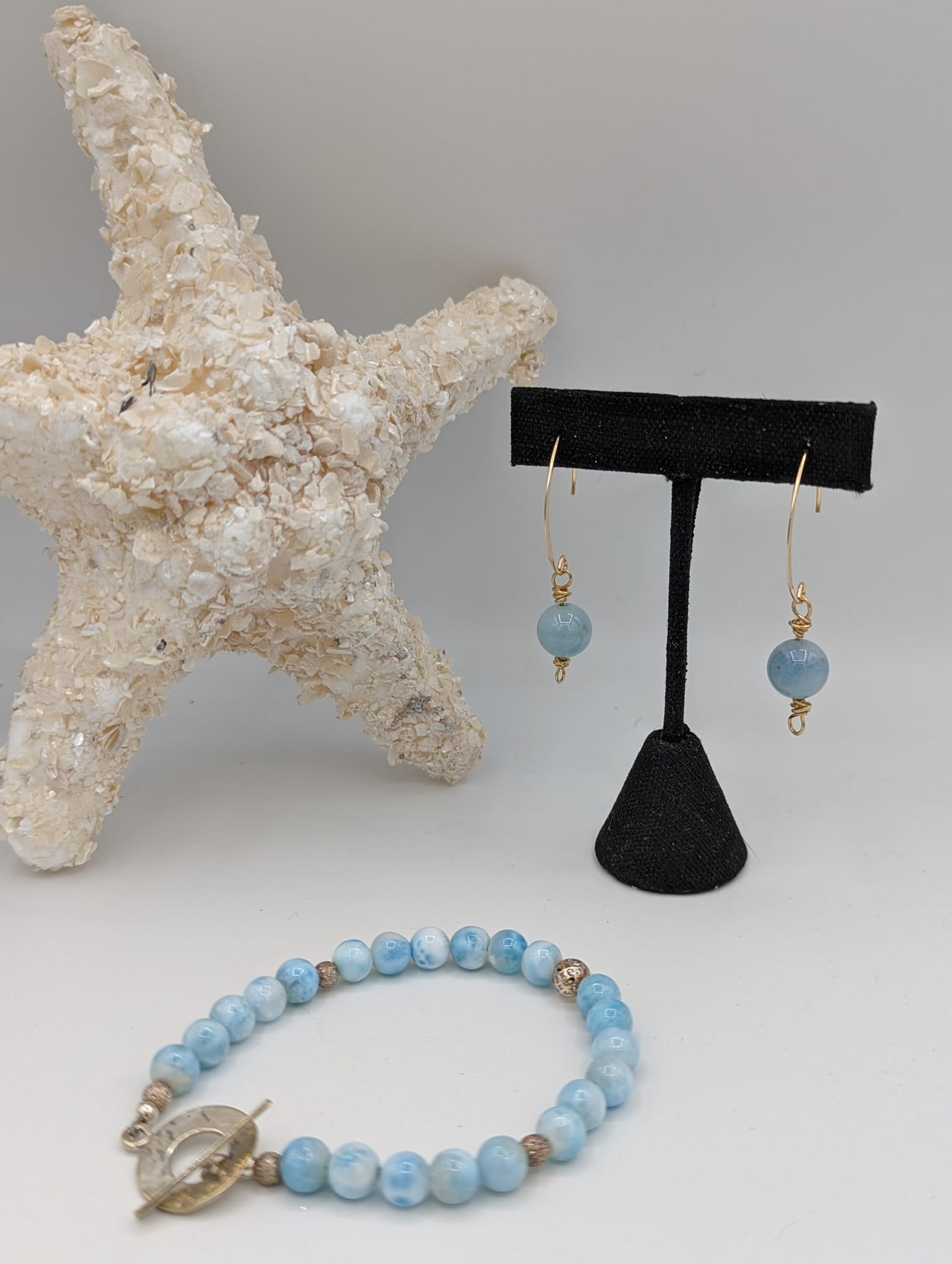 Serene Waters Larimar Artisanal Sterling Silver Bracelet