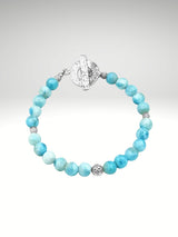 Sterling Silver Larimar Relaxing Bracelet