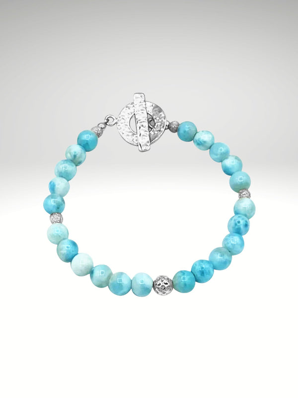 Sterling Silver Larimar Relaxing Bracelet