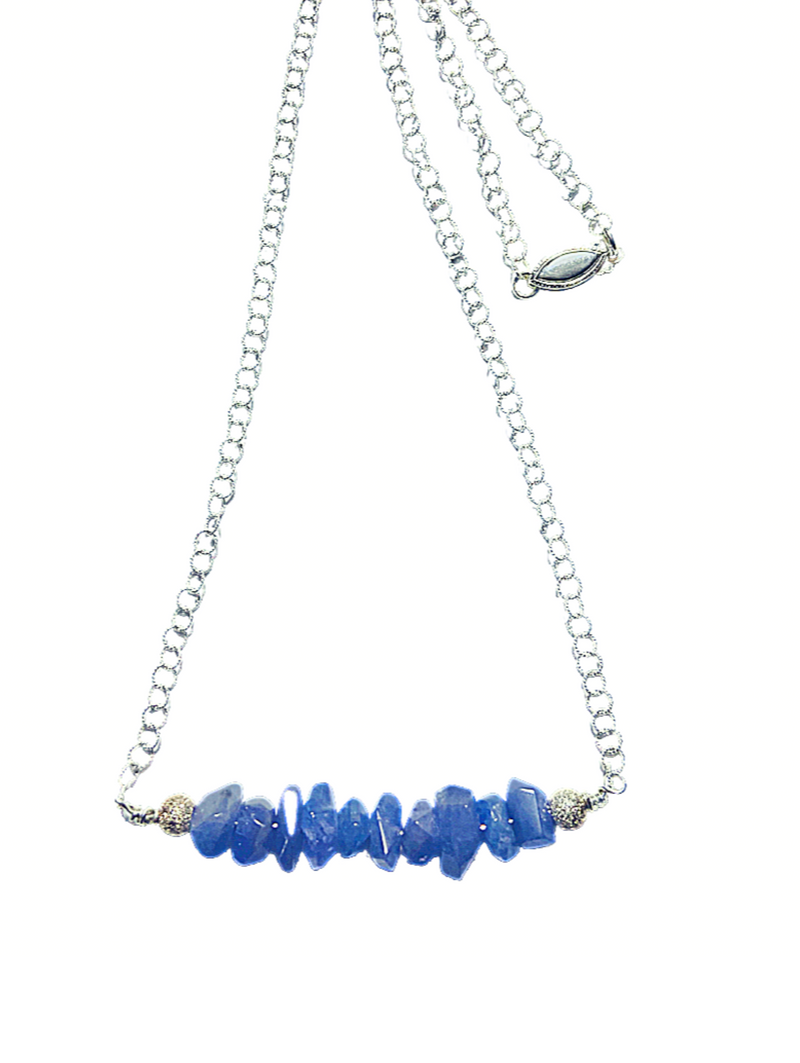 Rare Tanzanite Bar Necklace